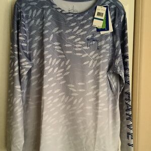 Womens XL long sleeve Guy Harvey-performance Shirt with U P F  50